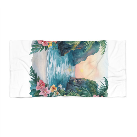 Tropical Paradise Beach Towel - Vibrant Floral Design, Summer Essentials, Poolside Accessory, Wedding Gift, Travel Companion