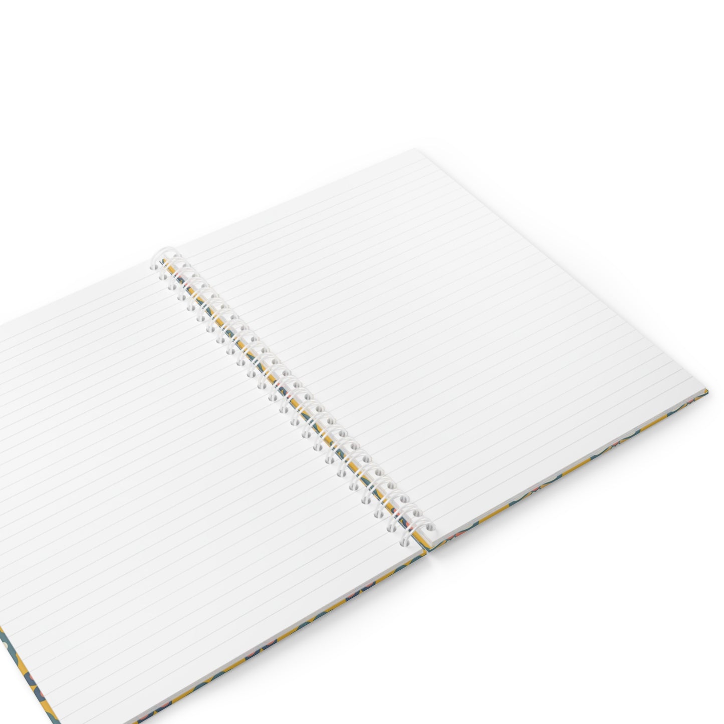 Gecko Floral Spiral Notebook — Cute Blue Gecko on Retro Daisy Pattern