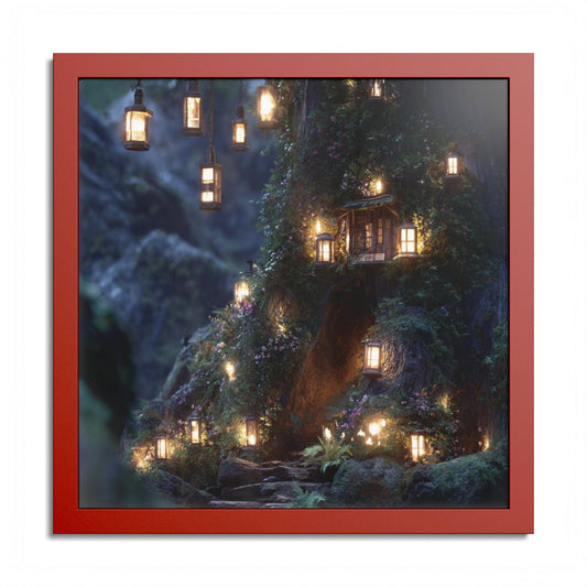 Glowing Forest Framed Poster
