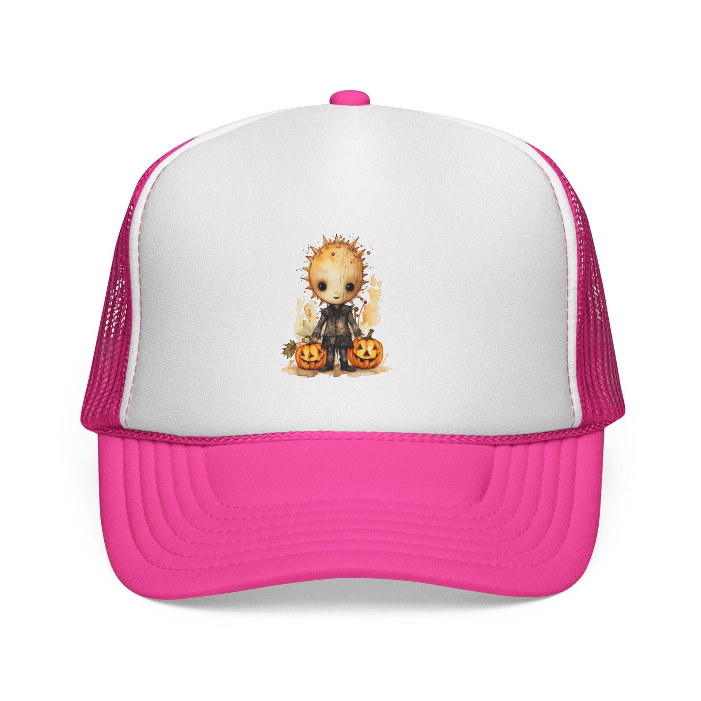 Halloween Trucker Cap: Spooky Pumpkin Hat, Fall Fashion