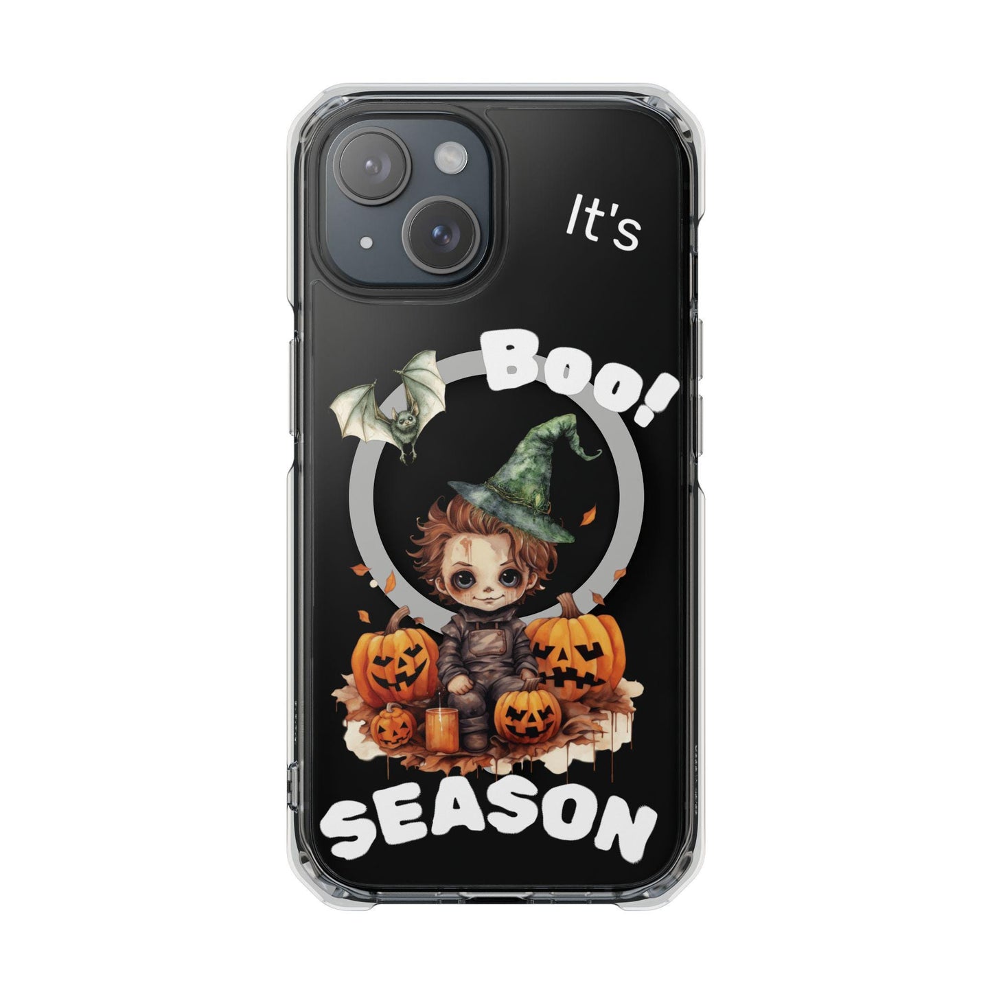 Halloween Phone Case, Cute Kids Halloween Phone Cover, Spooky Season Gift, Clear Protective Case, Trick or Treat Phone Accessory