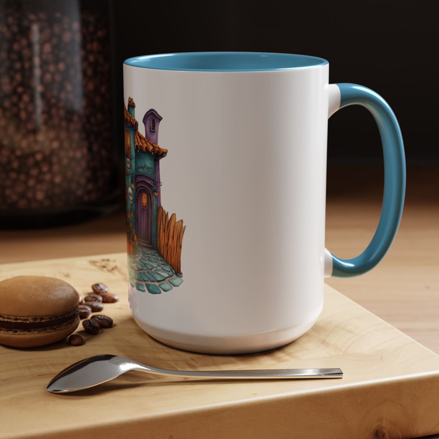 Charming Haunted House Mug - Perfect for Halloween, Coffee Lovers, Home Decor, Gift Idea, Unique Art