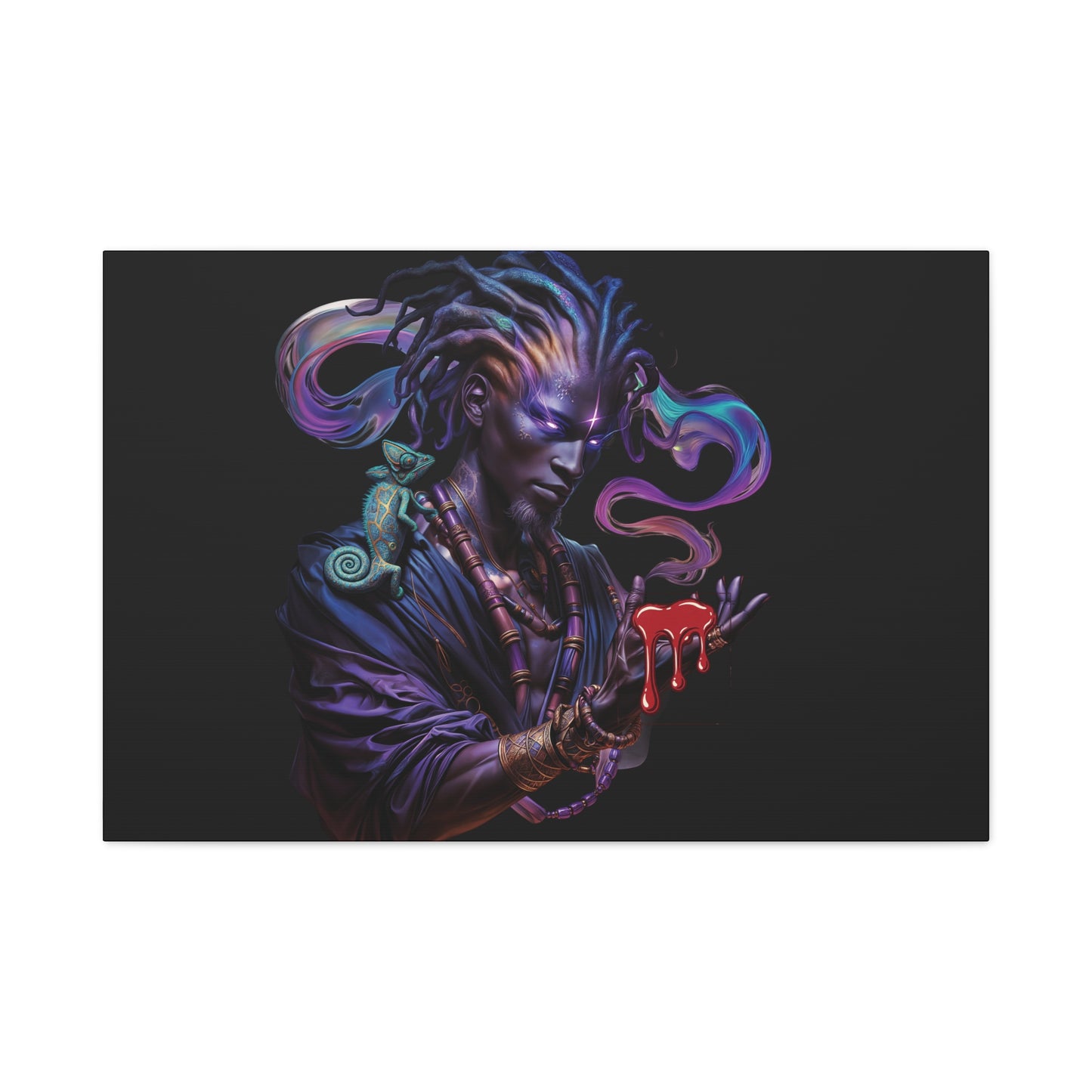 Mystic Sorcerer Canvas Print — Dark Fantasy Wall Art