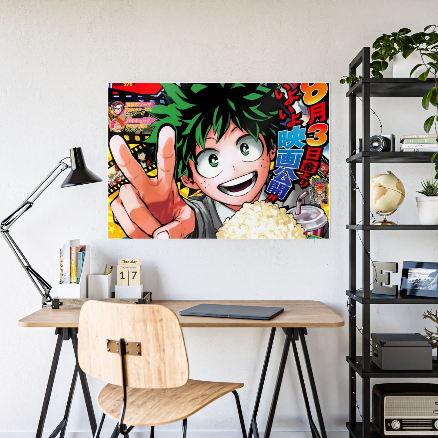Anime Character Poster — Colorful Pop Art Izuku Midoriya Movie Design