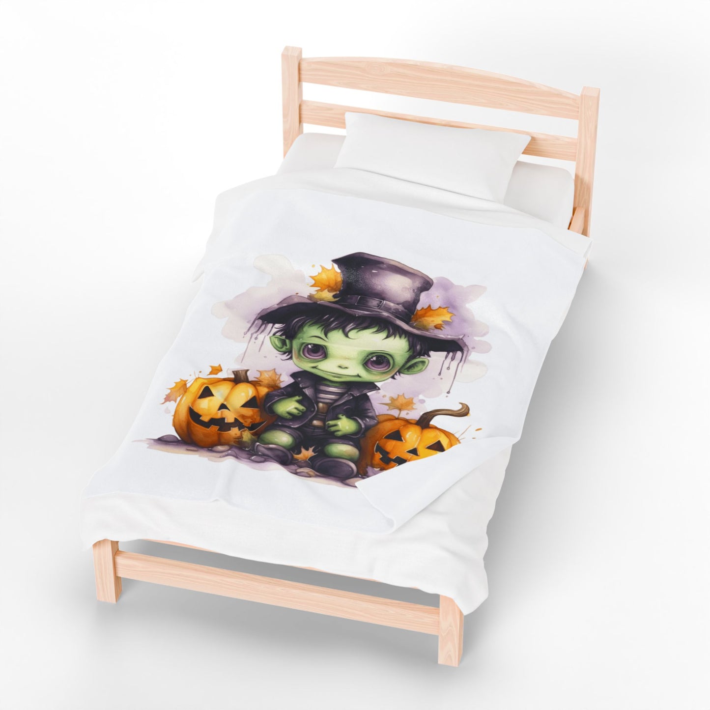 Adorable Halloween Plush Blanket, Cozy Throw for Fall Decor, Kids' Gifts, Spooky Season, Halloween Party Decor, Trick or Treat snuggles