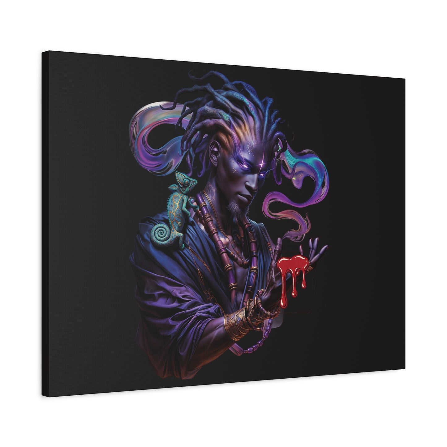 Mystic Sorcerer Canvas Print — Dark Fantasy Wall Art