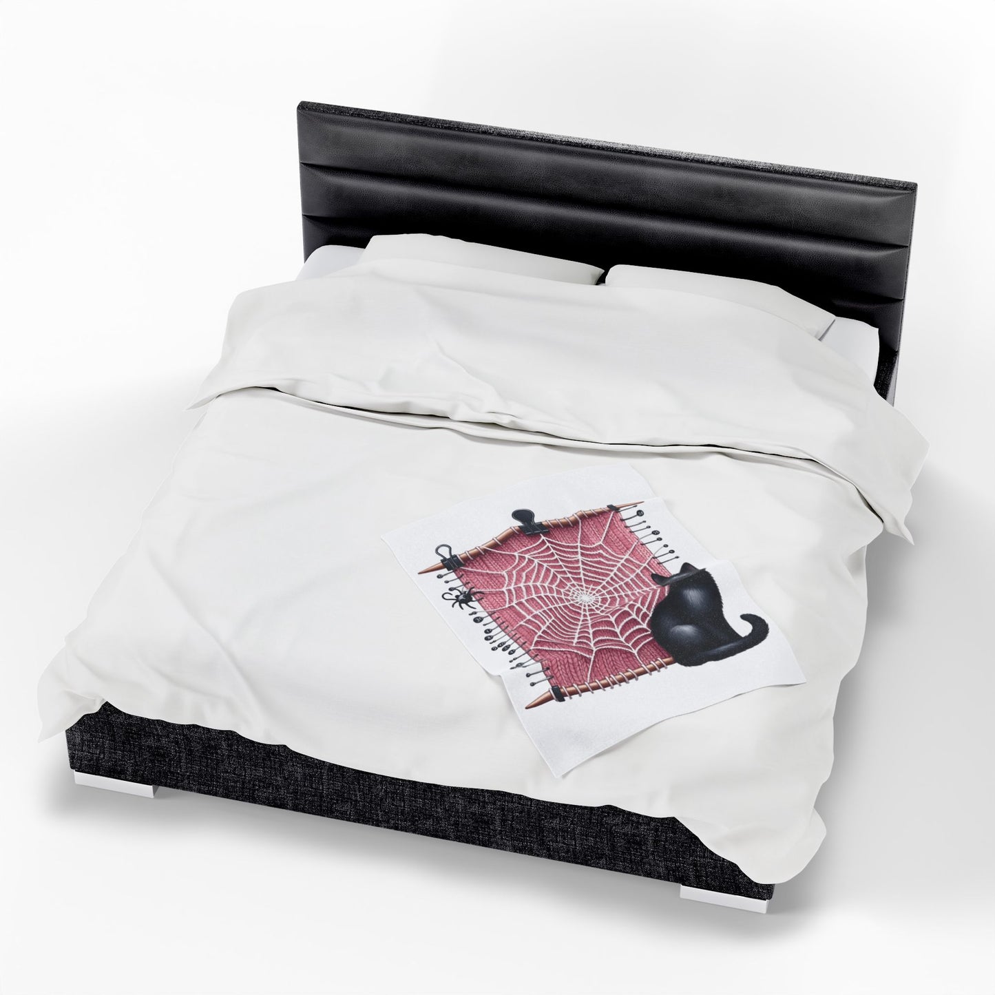 Cozy Cat-Themed Velveteen Plush Blanket | Purr-fect for Halloween, Home Decor, Cat Lovers, Gift for Her, Cozy Nights