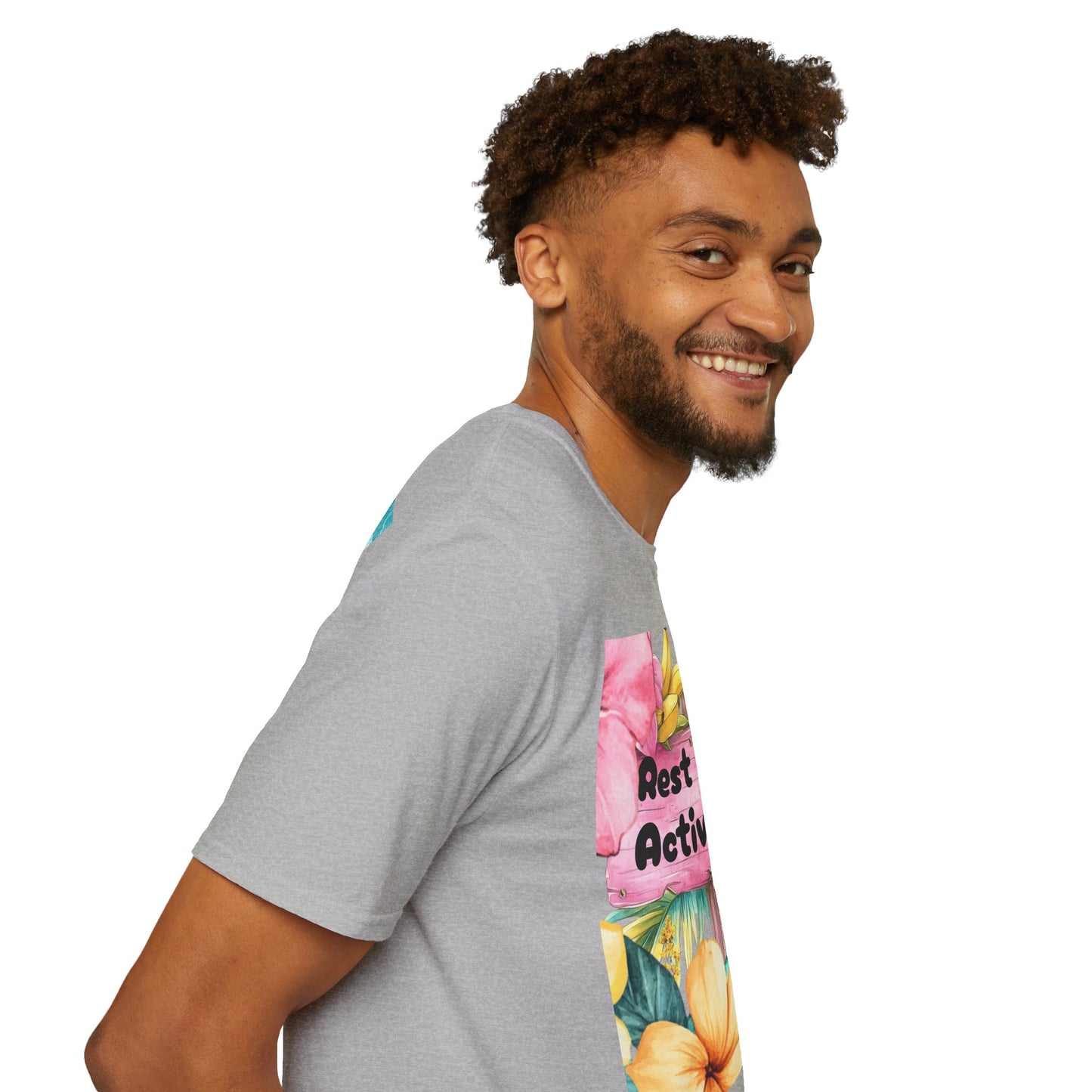 T-Shirt — "Rest Mode Activated" Floral Beach Graphic Tee