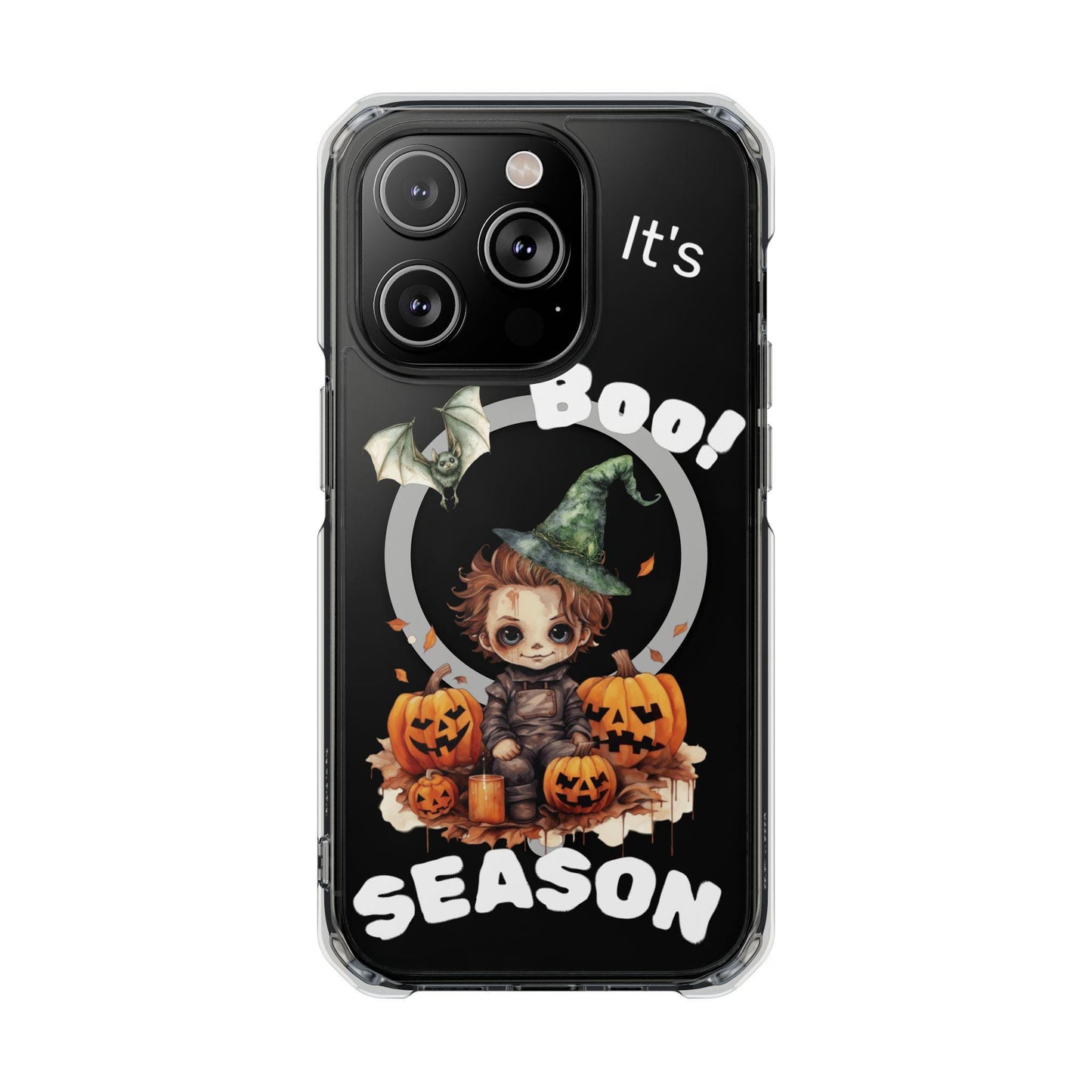Halloween Phone Case, Cute Kids Halloween Phone Cover, Spooky Season Gift, Clear Protective Case, Trick or Treat Phone Accessory