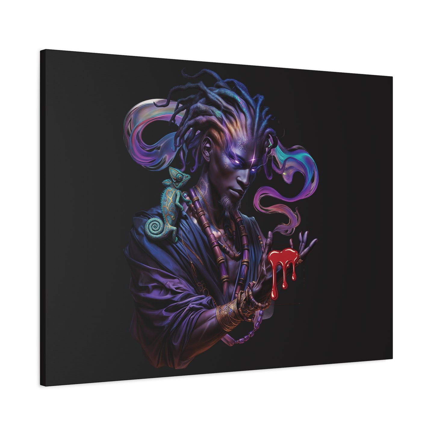 Mystic Sorcerer Canvas Print — Dark Fantasy Wall Art