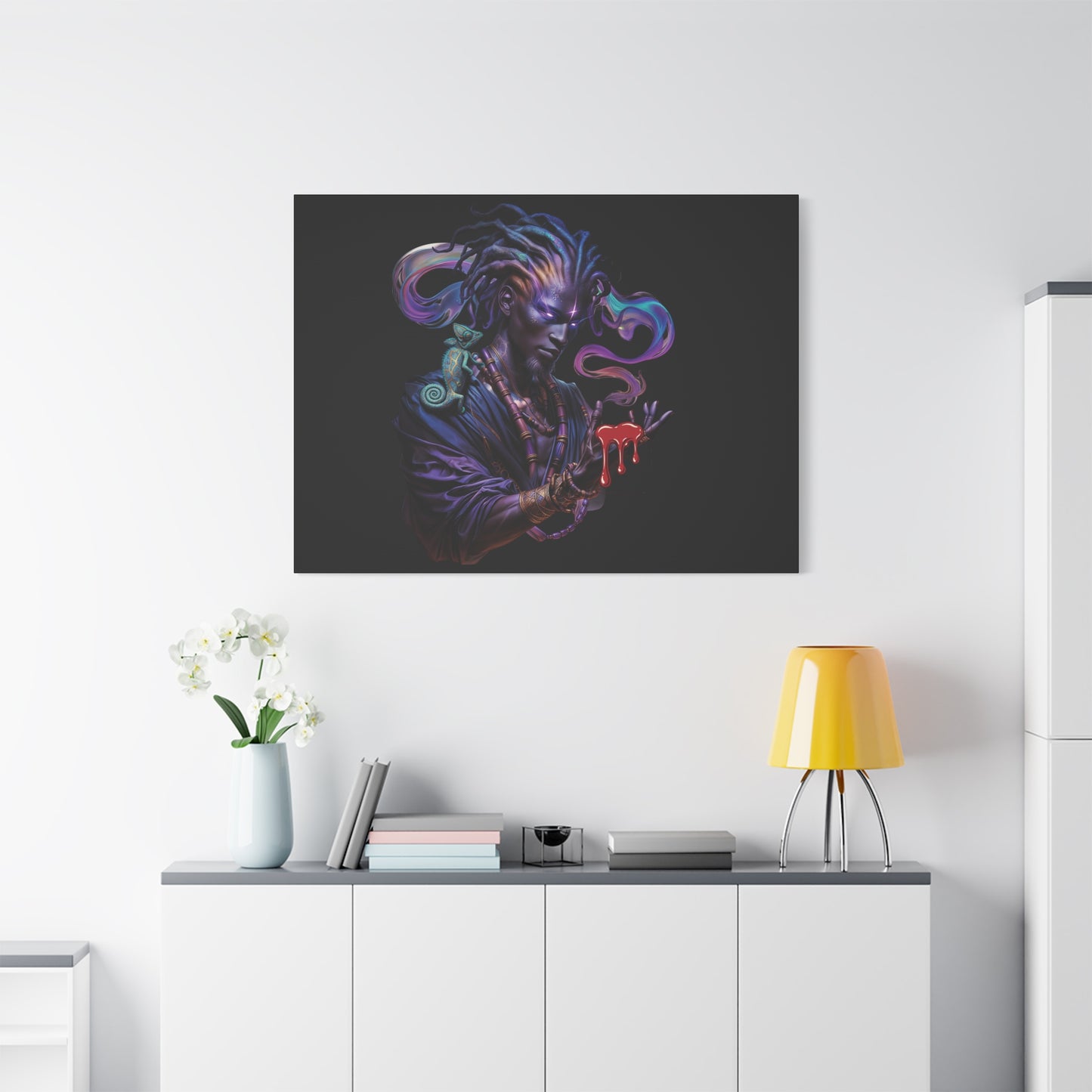 Mystic Sorcerer Canvas Print — Dark Fantasy Wall Art