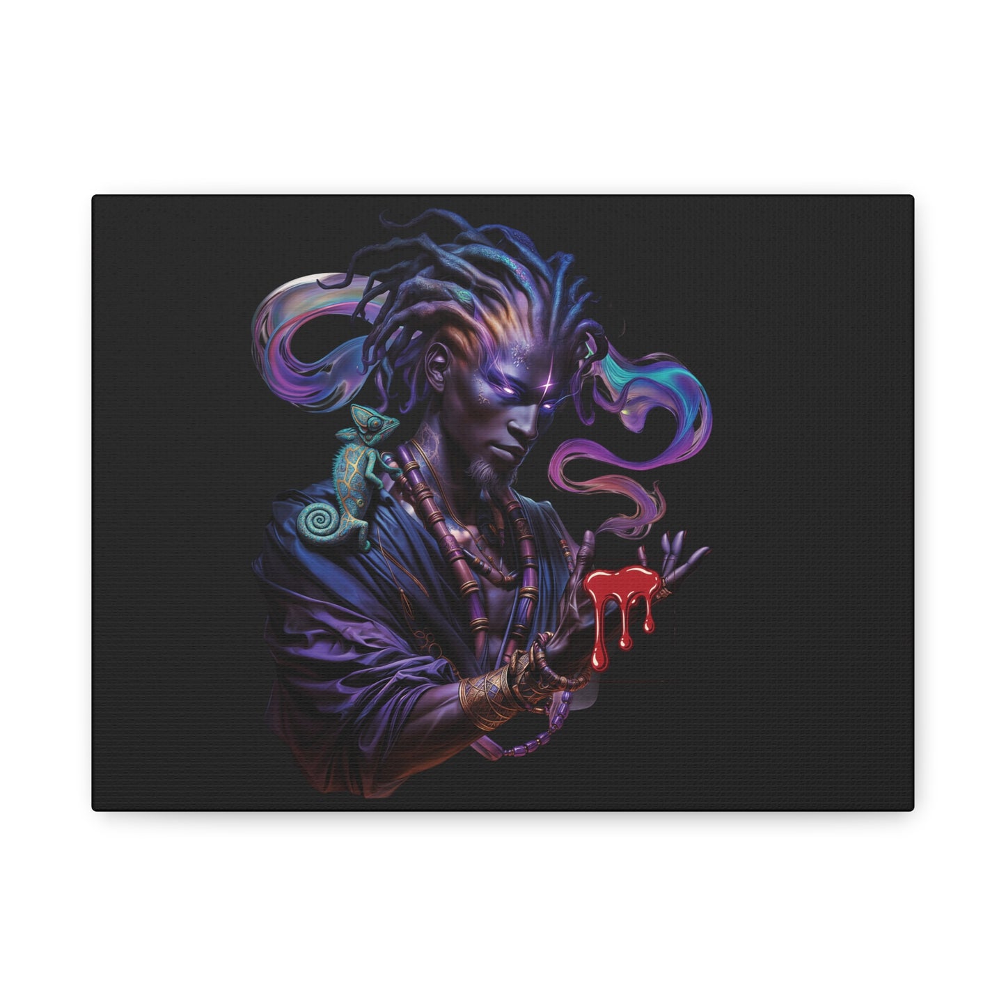 Mystic Sorcerer Canvas Print — Dark Fantasy Wall Art