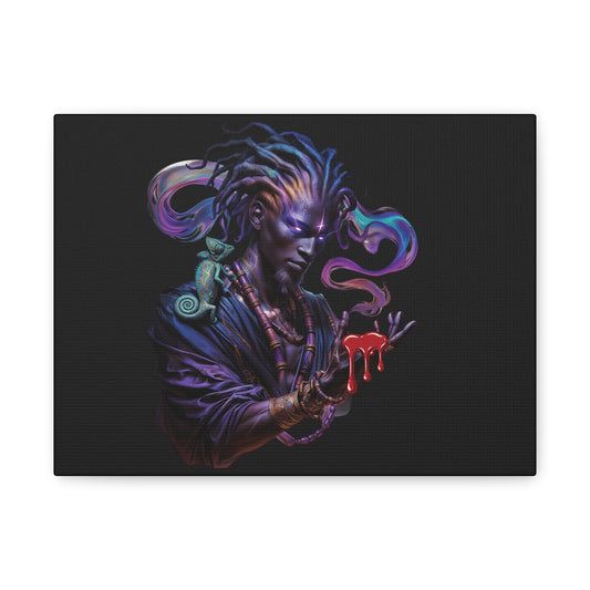 Mystic Sorcerer Canvas Print — Dark Fantasy Wall Art