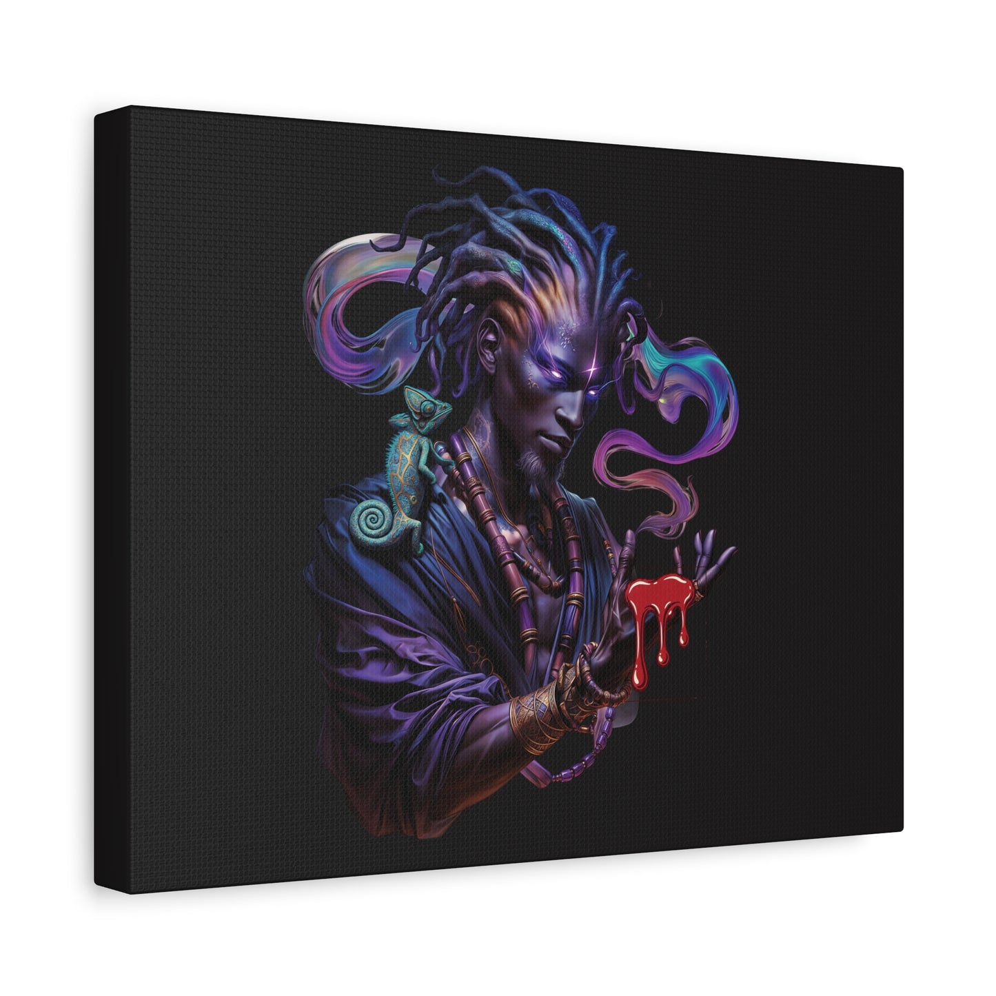 Mystic Sorcerer Canvas Print — Dark Fantasy Wall Art