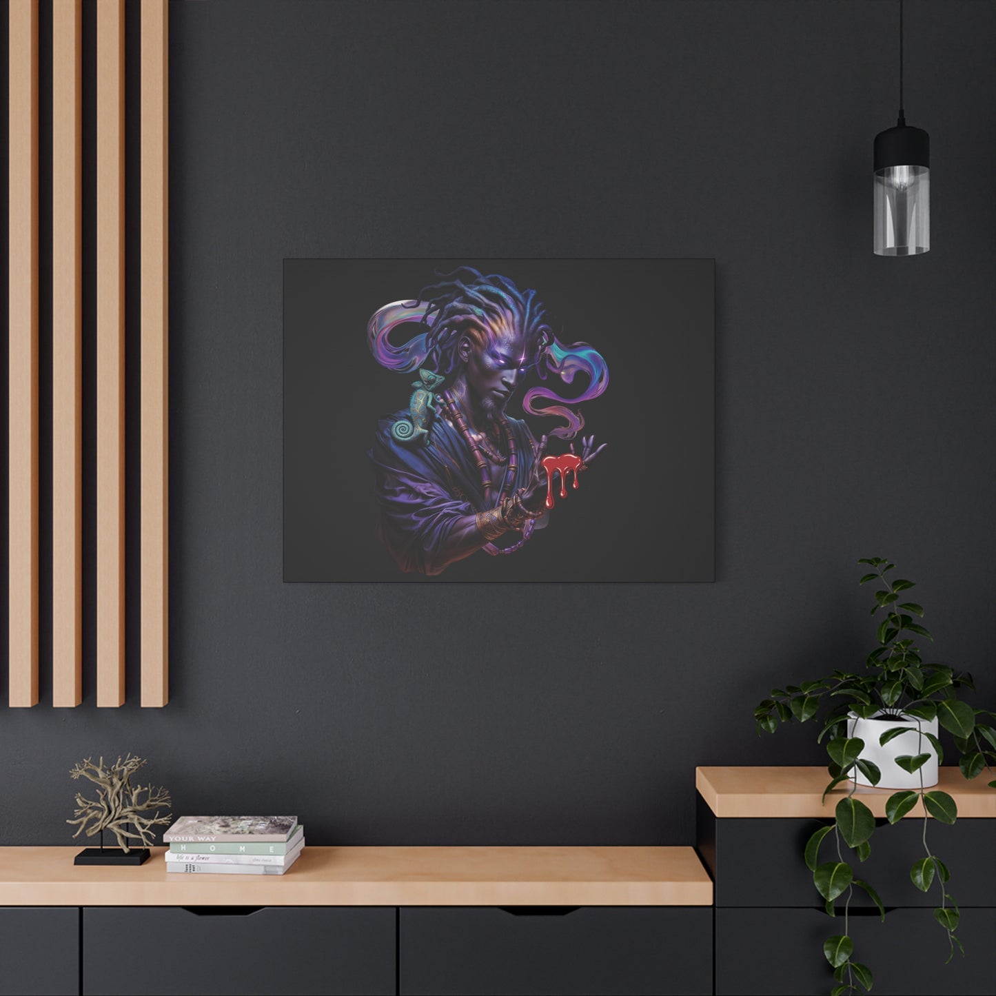Mystic Sorcerer Canvas Print — Dark Fantasy Wall Art