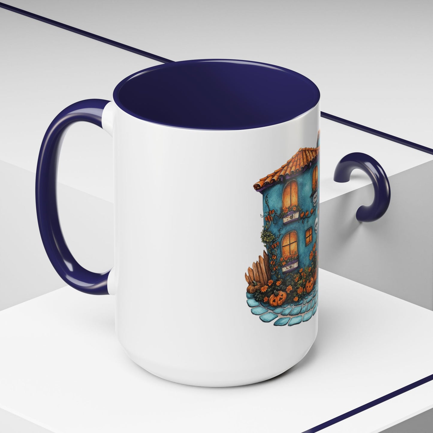 Charming Haunted House Mug - Perfect for Halloween, Coffee Lovers, Home Decor, Gift Idea, Unique Art