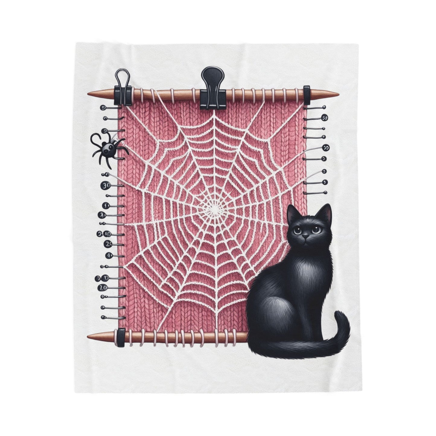 Cozy Cat-Themed Velveteen Plush Blanket | Purr-fect for Halloween, Home Decor, Cat Lovers, Gift for Her, Cozy Nights