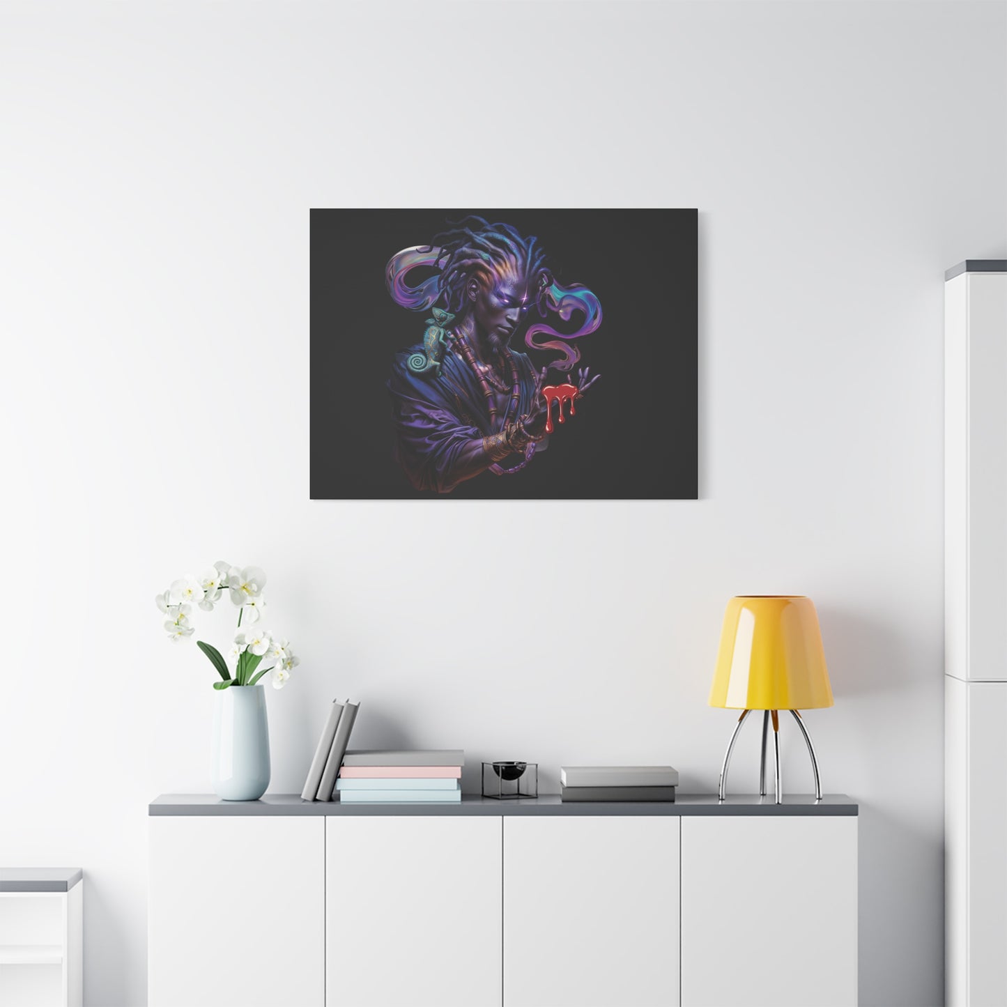 Mystic Sorcerer Canvas Print — Dark Fantasy Wall Art