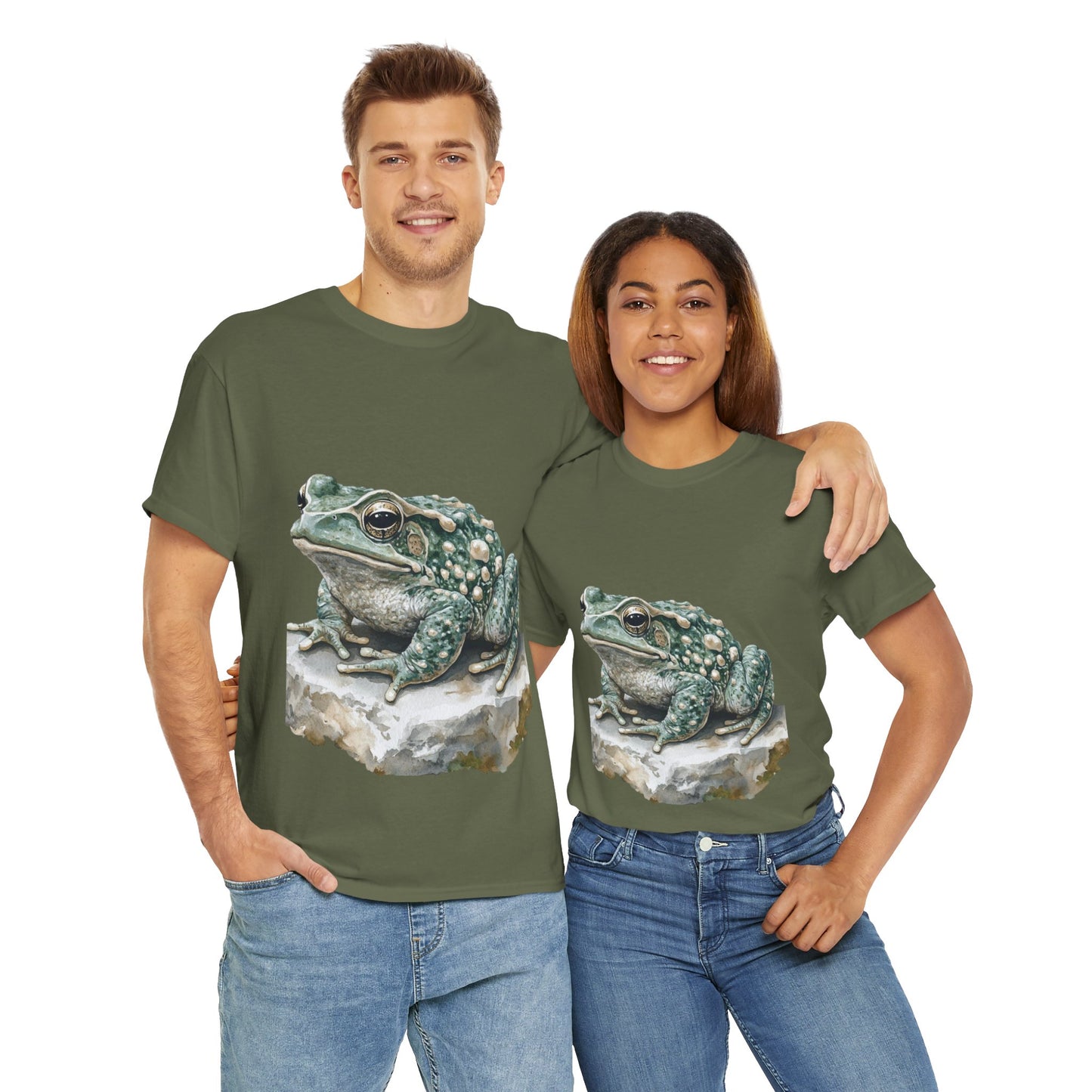 Frog Art Unisex Cotton Tee, Animal Lover Gift, Nature T-Shirt, Eco-Friendly Fashion, Men's & Women's Casual Wear