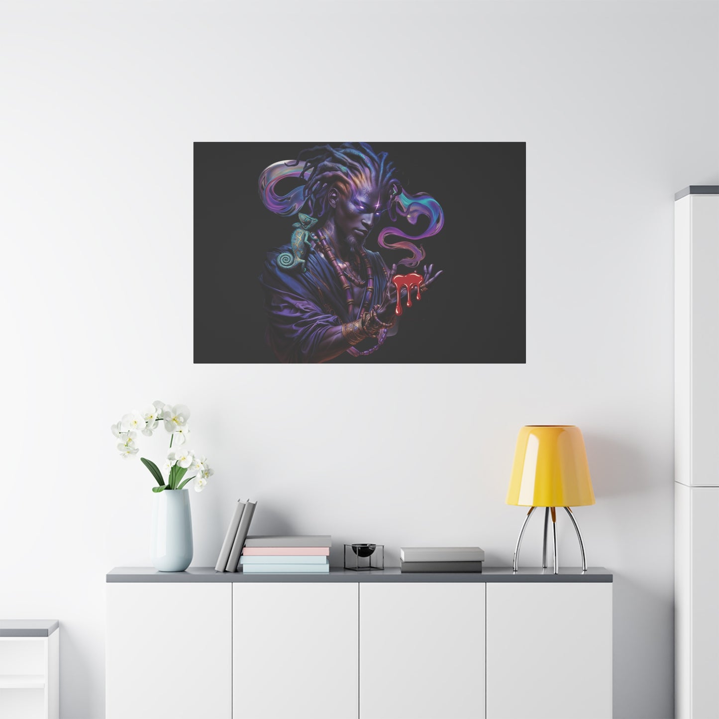 Mystic Sorcerer Canvas Print — Dark Fantasy Wall Art