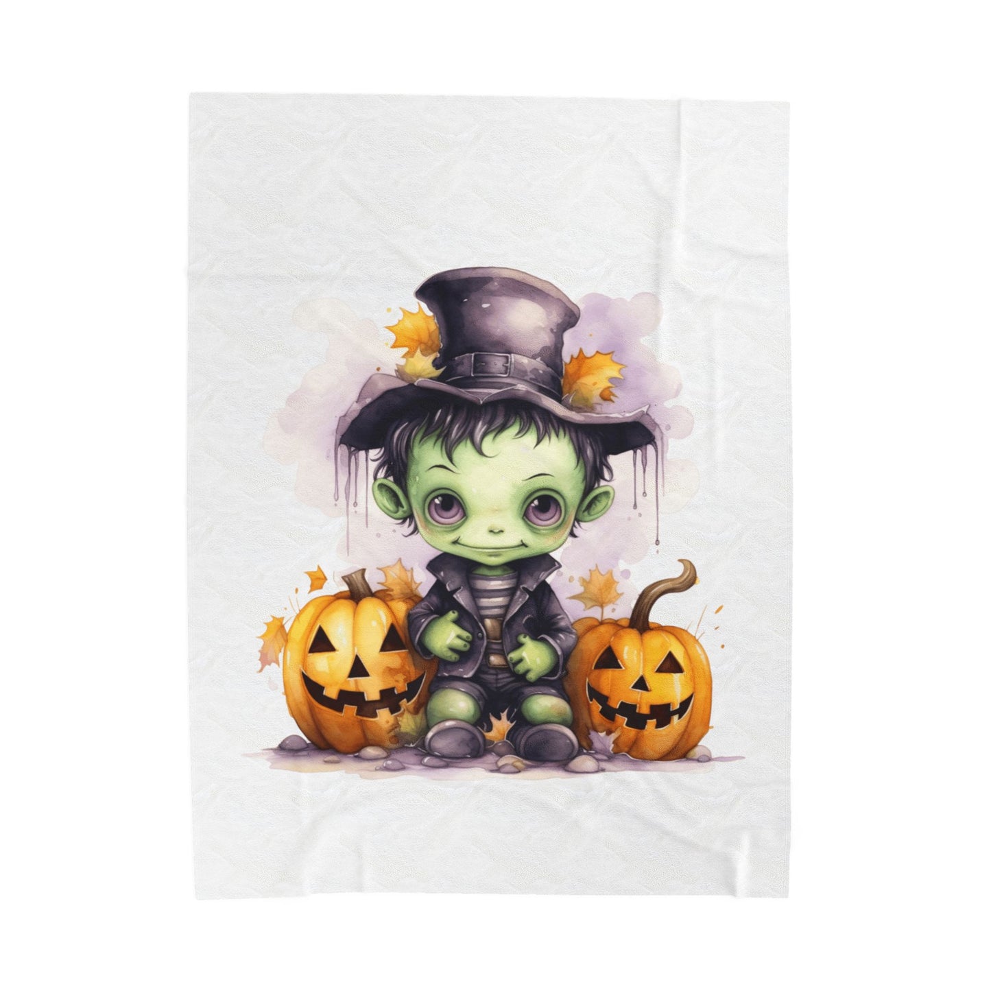 Adorable Halloween Plush Blanket, Cozy Throw for Fall Decor, Kids' Gifts, Spooky Season, Halloween Party Decor, Trick or Treat snuggles