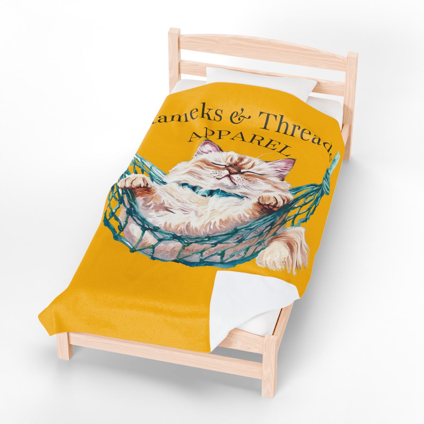 Cute Cat Lovers Cozy Velveteen Plush Blanket,