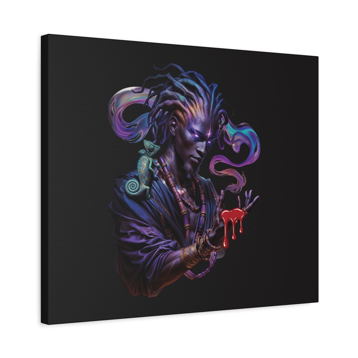 Mystic Sorcerer Canvas Print — Dark Fantasy Wall Art