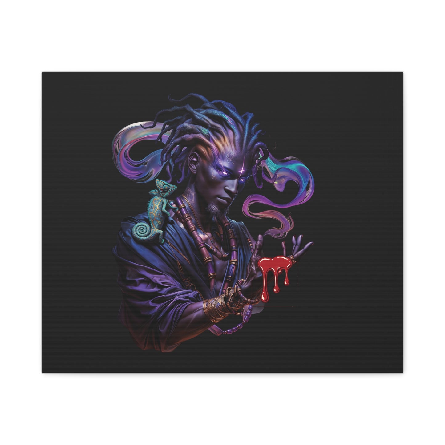 Mystic Sorcerer Canvas Print — Dark Fantasy Wall Art