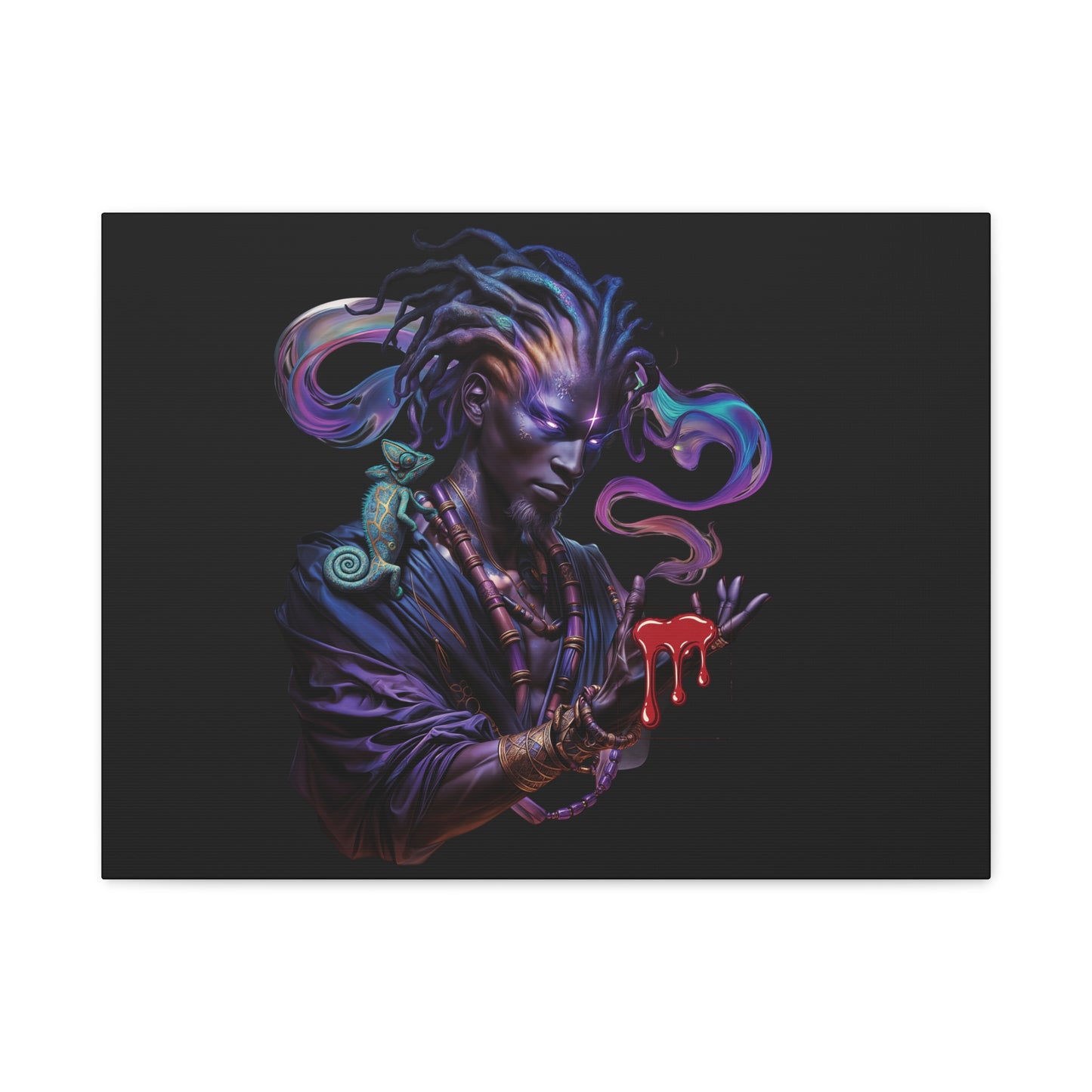 Mystic Sorcerer Canvas Print — Dark Fantasy Wall Art