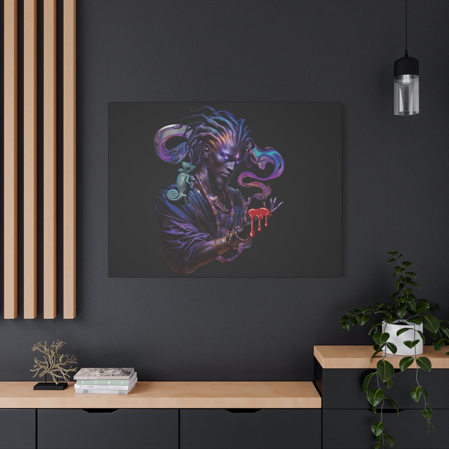 Mystic Sorcerer Canvas Print — Dark Fantasy Wall Art