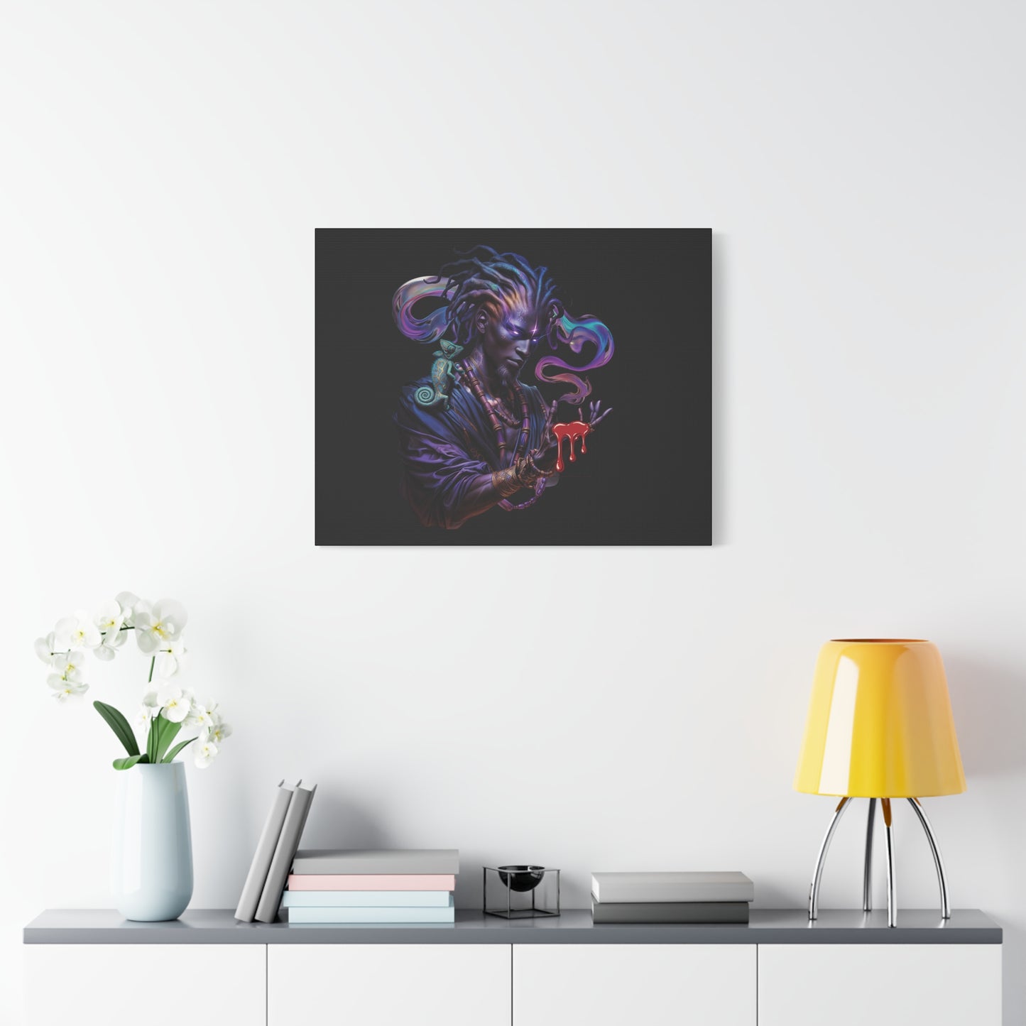 Mystic Sorcerer Canvas Print — Dark Fantasy Wall Art