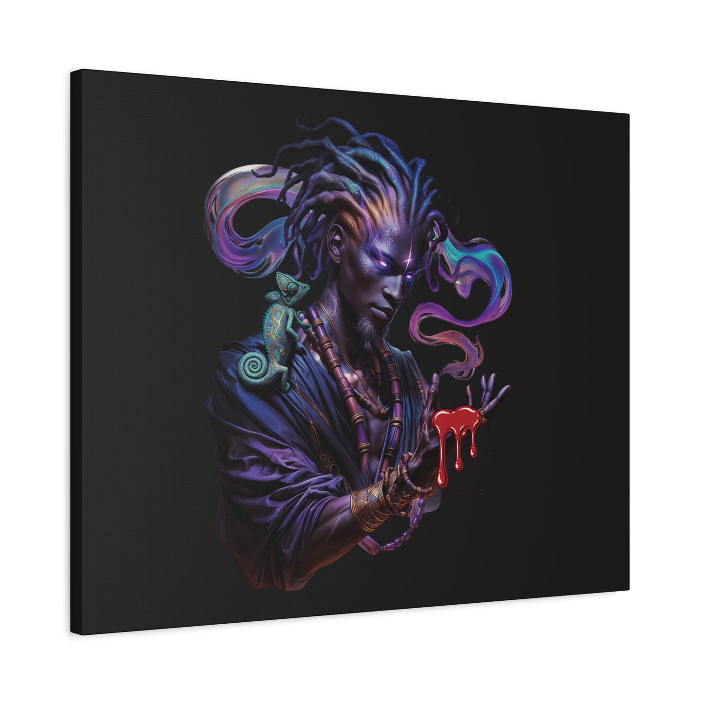 Mystic Sorcerer Canvas Print — Dark Fantasy Wall Art