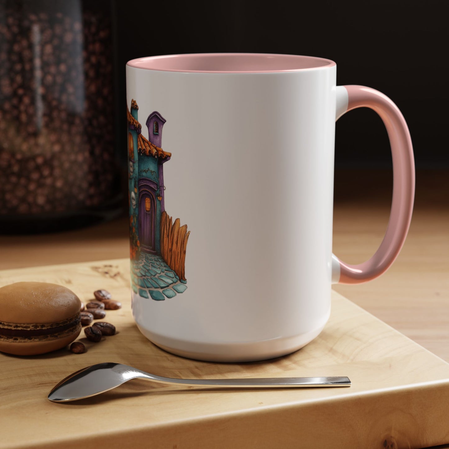 Charming Haunted House Mug - Perfect for Halloween, Coffee Lovers, Home Decor, Gift Idea, Unique Art