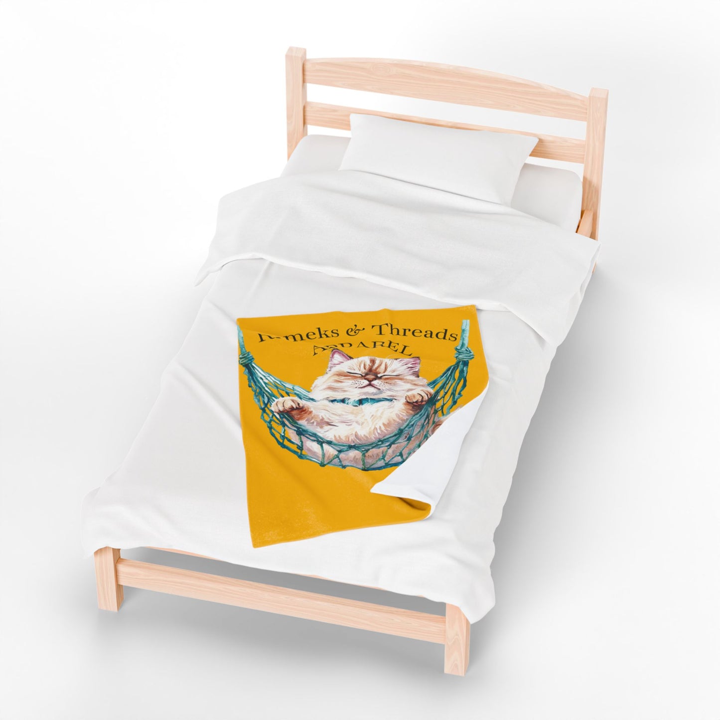 Cute Cat Lovers Cozy Velveteen Plush Blanket,
