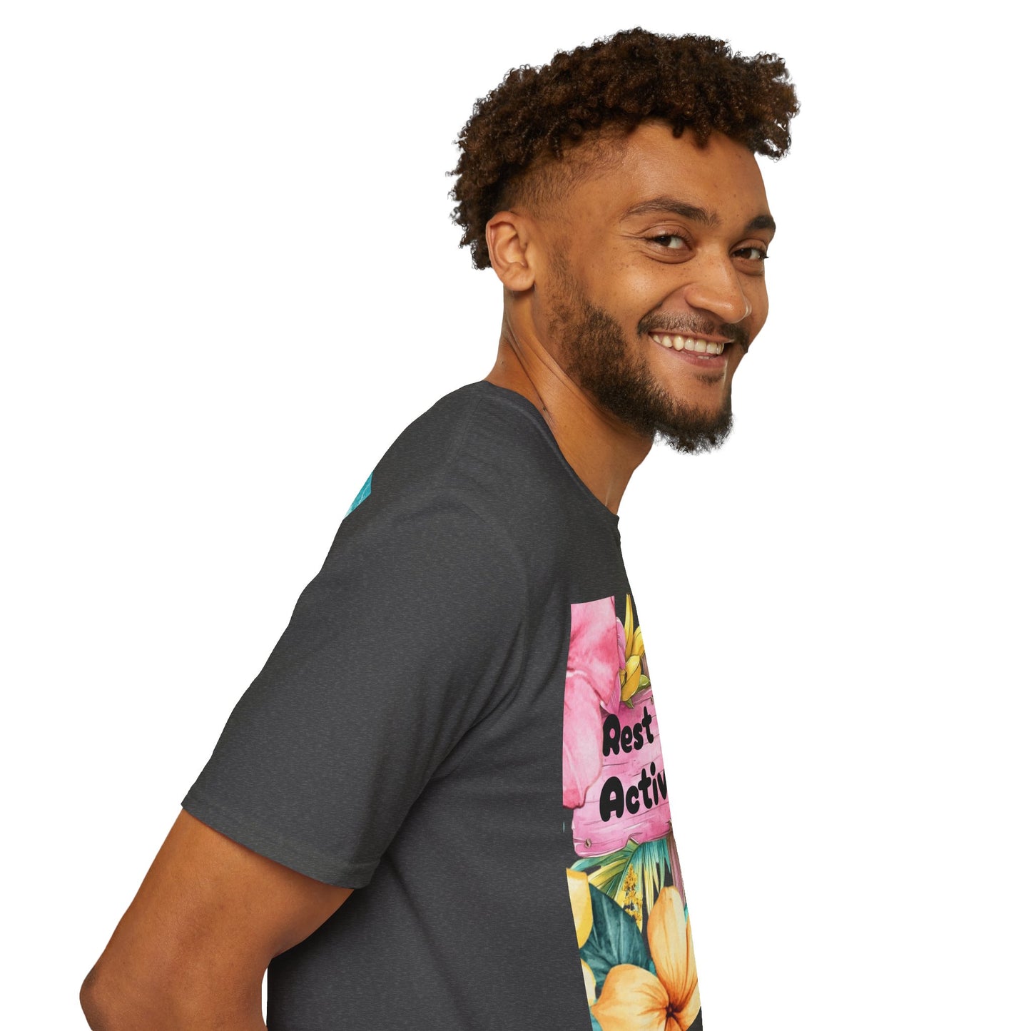 T-Shirt — "Rest Mode Activated" Floral Beach Graphic Tee