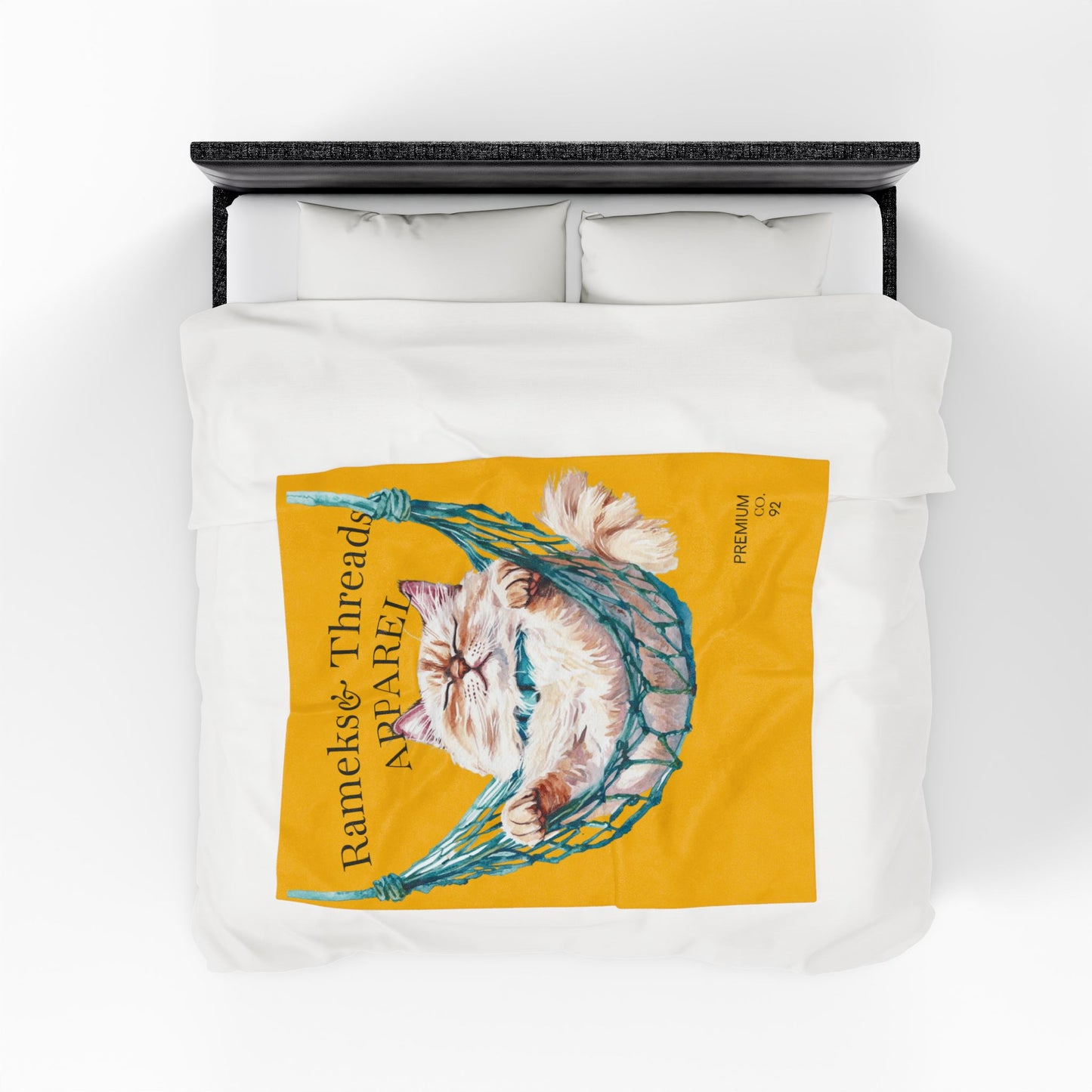 Cute Cat Lovers Cozy Velveteen Plush Blanket,
