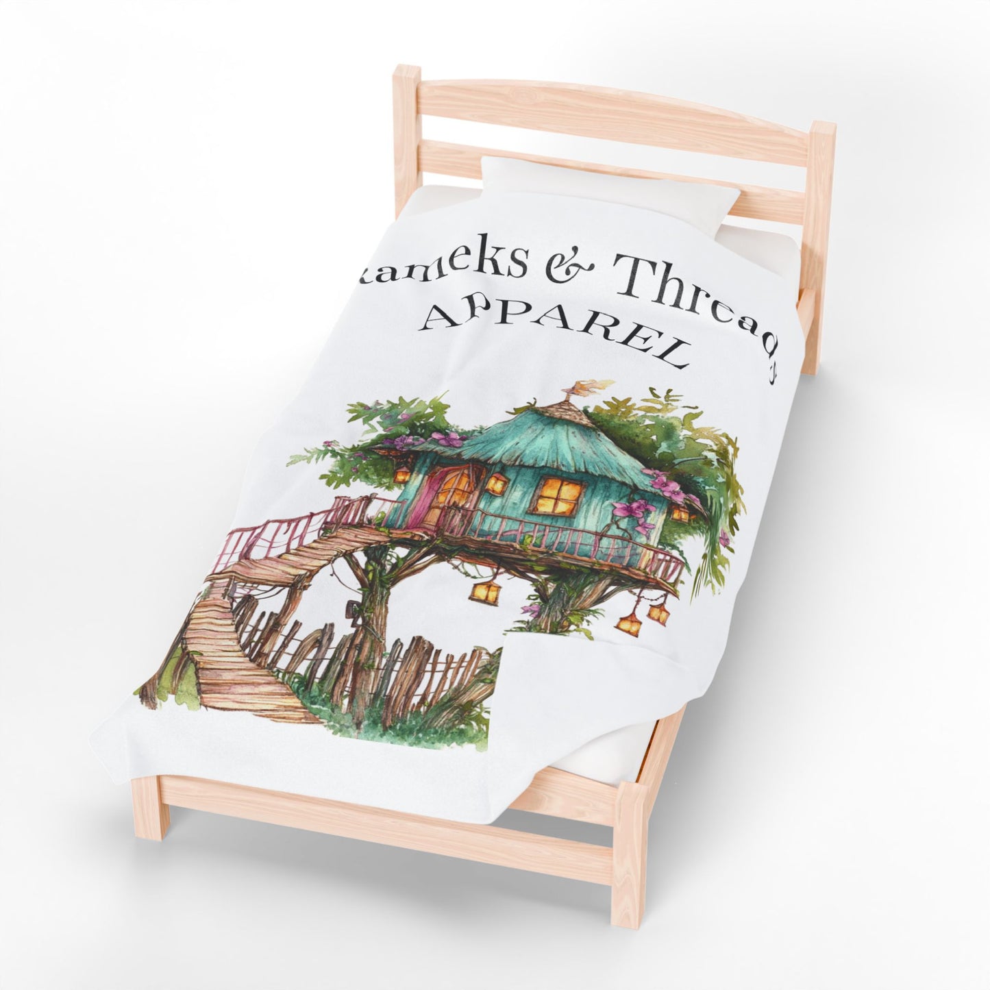 Cute Tree House Velveteen Plush Blanket