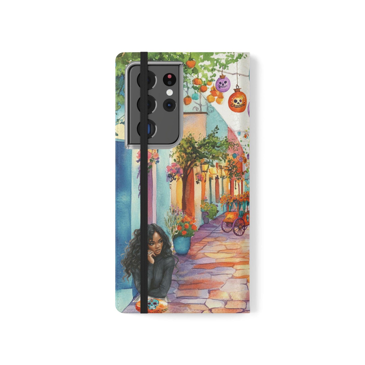Vibrant Art Flip Cases for Smartphones, Colorful Protective Wallet Case, Unique Gift for Music Lovers, Perfect for Halloween and Year-Round