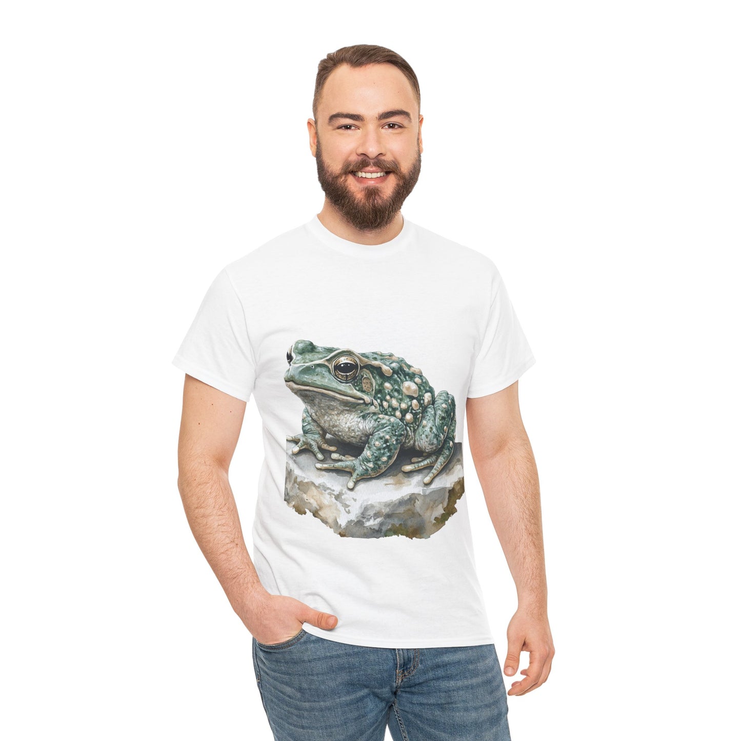 Frog Art Unisex Cotton Tee, Animal Lover Gift, Nature T-Shirt, Eco-Friendly Fashion, Men's & Women's Casual Wear
