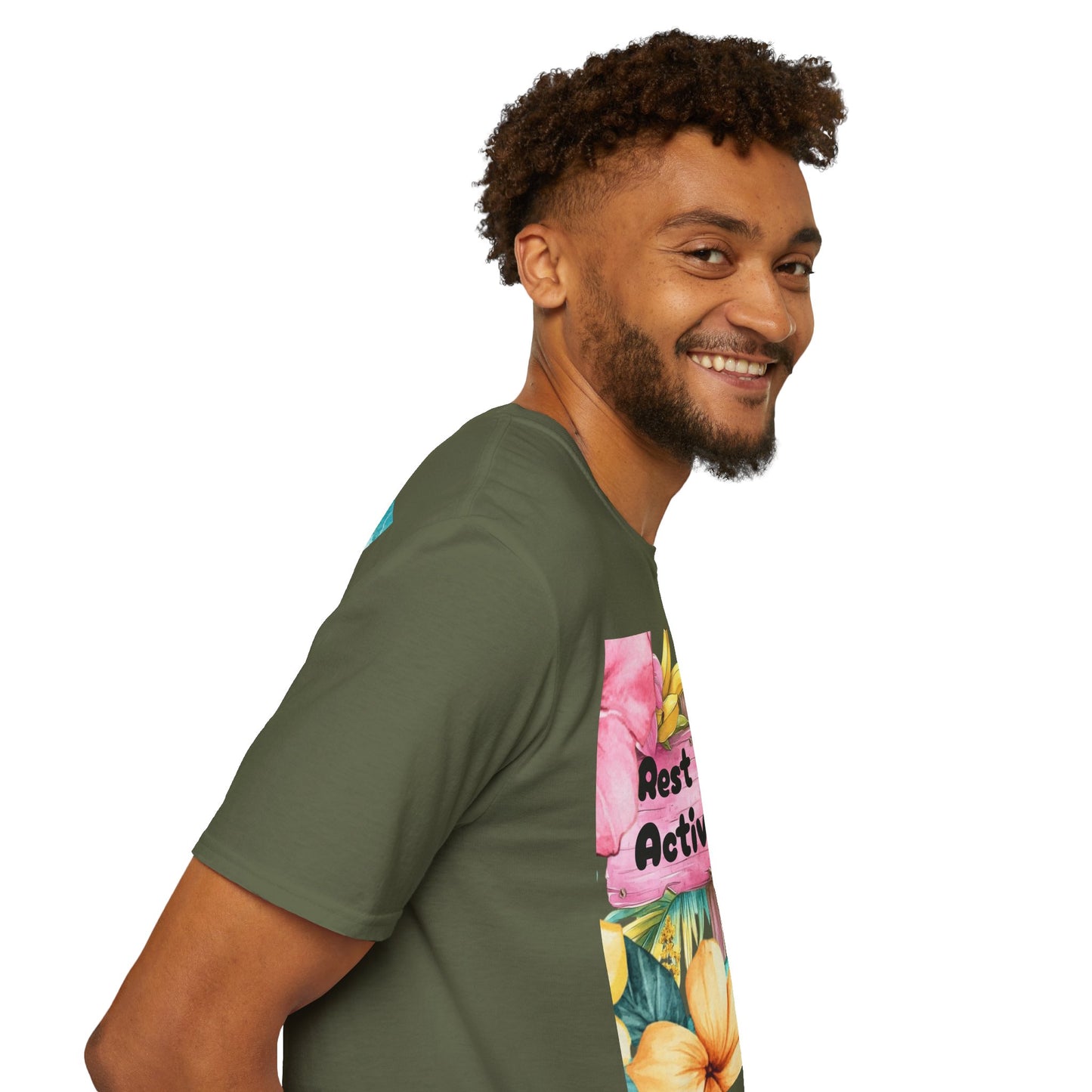 T-Shirt — "Rest Mode Activated" Floral Beach Graphic Tee