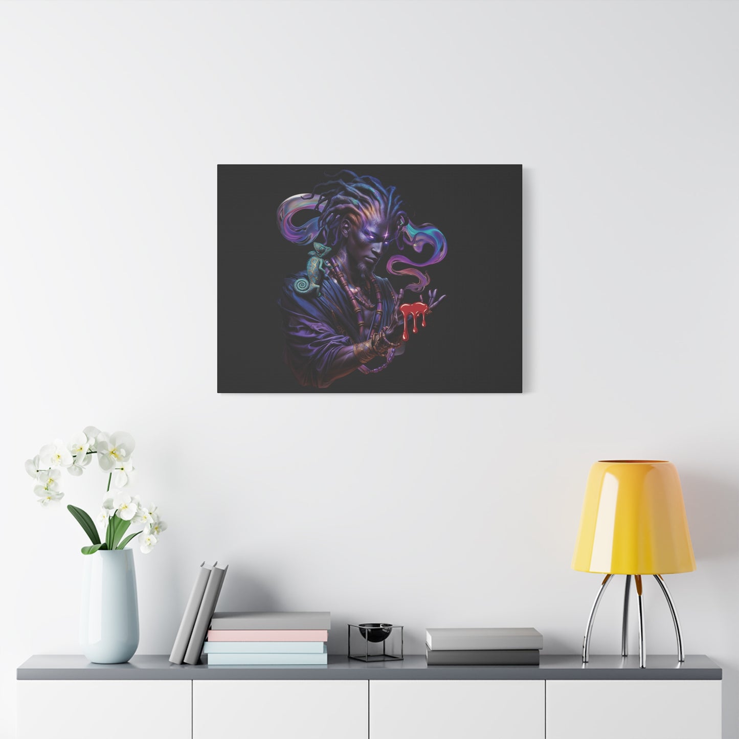 Mystic Sorcerer Canvas Print — Dark Fantasy Wall Art