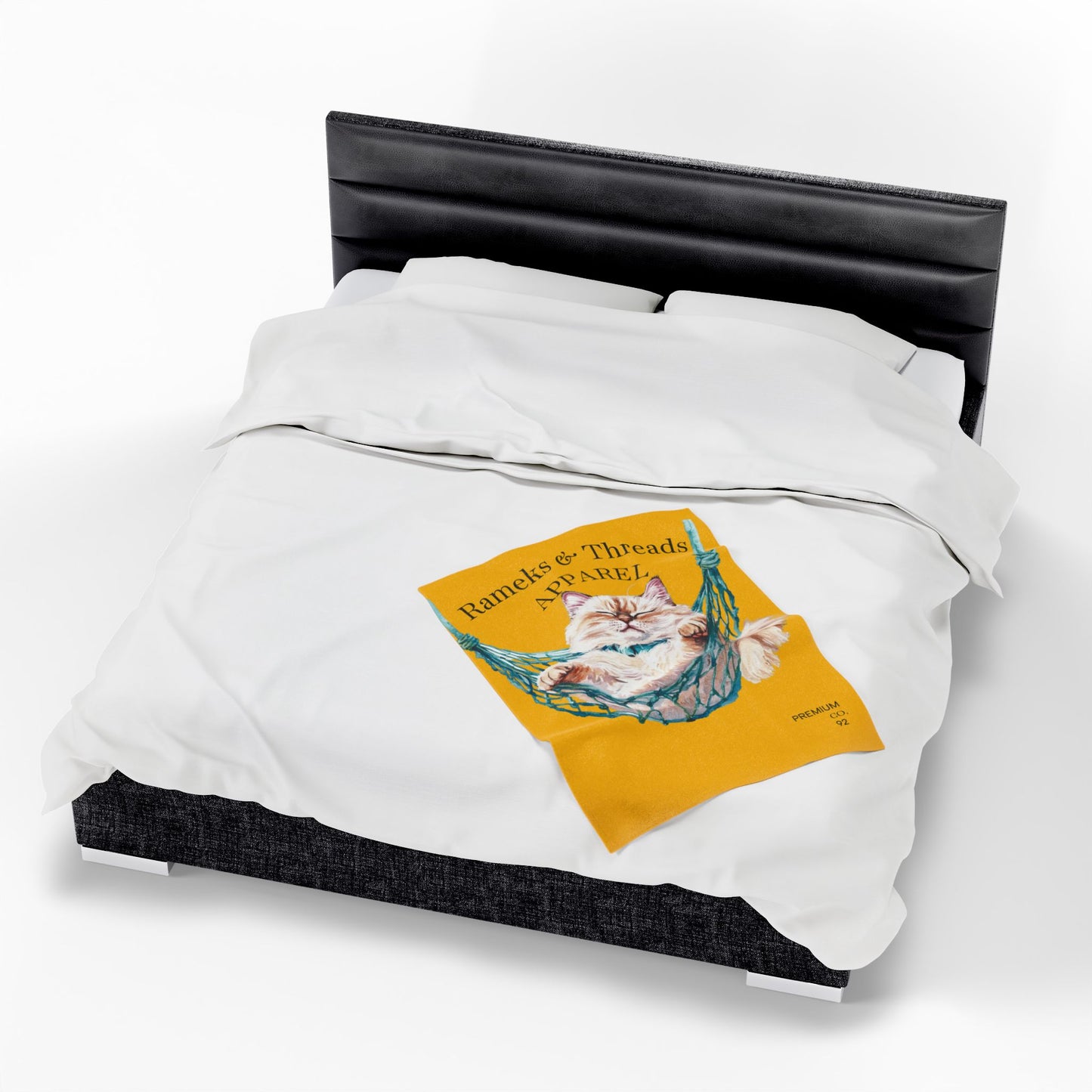 Cute Cat Lovers Cozy Velveteen Plush Blanket,