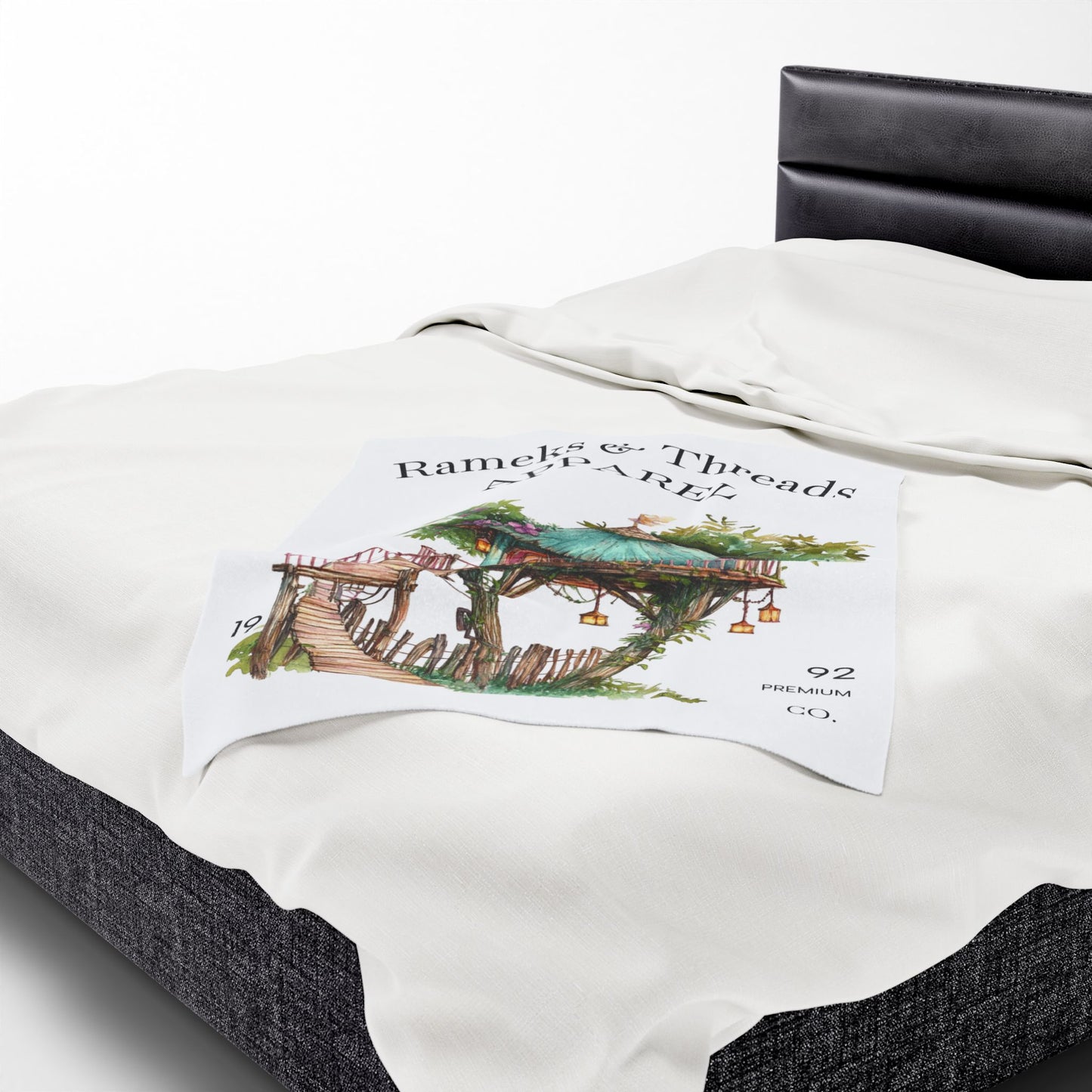 Cute Tree House Velveteen Plush Blanket