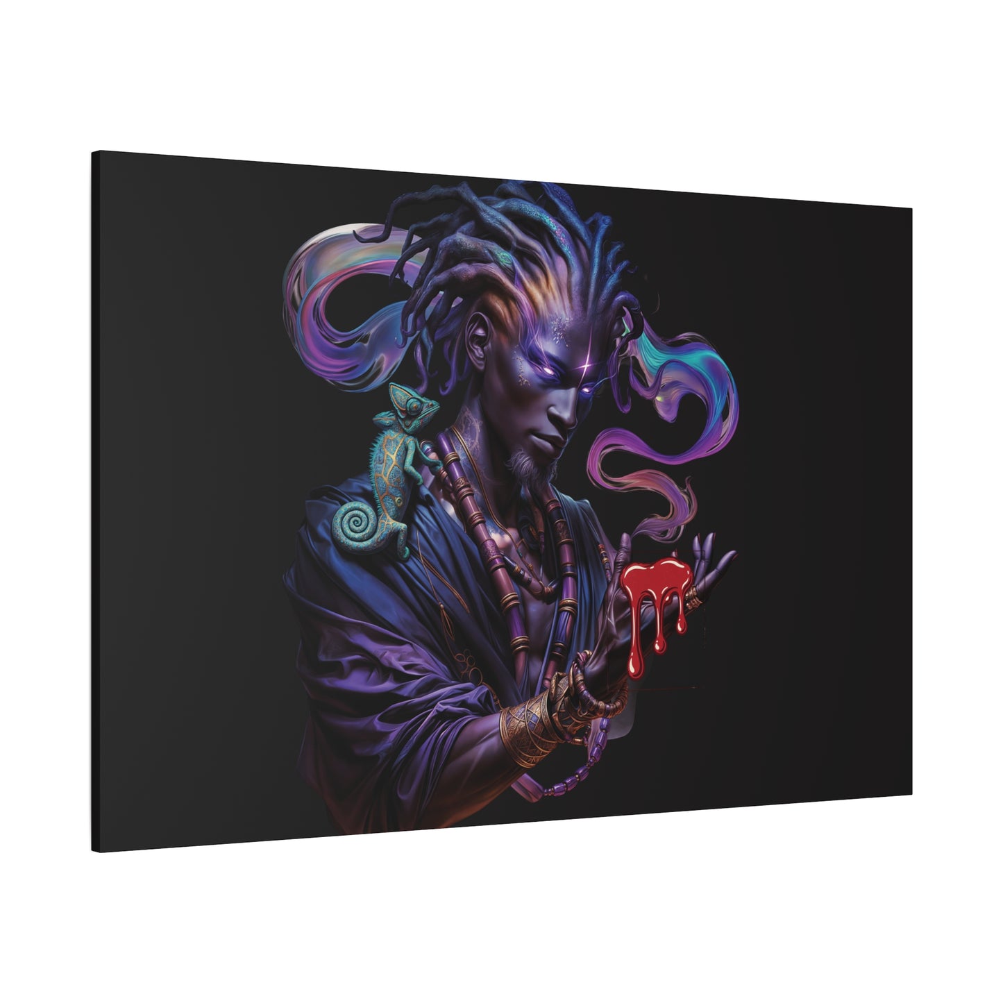 Mystic Sorcerer Canvas Print — Dark Fantasy Wall Art