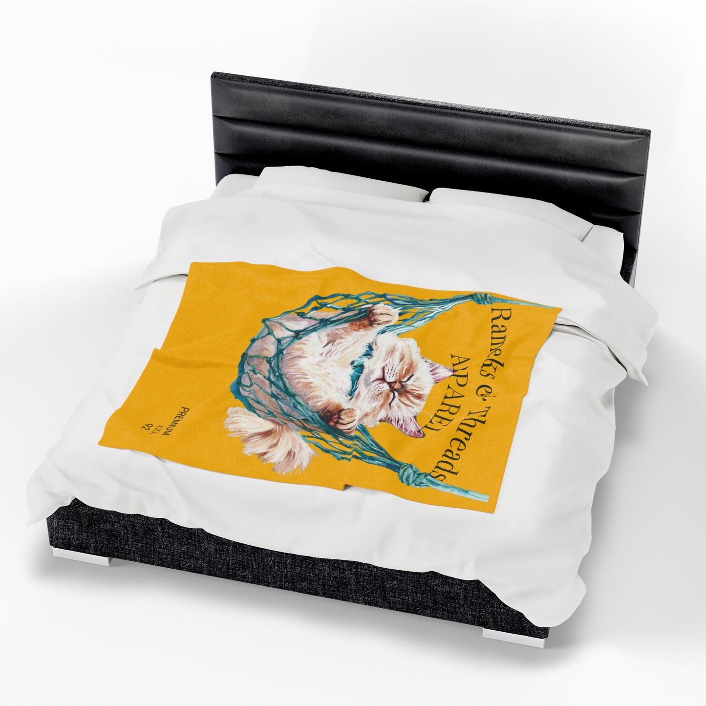 Cute Cat Lovers Cozy Velveteen Plush Blanket,