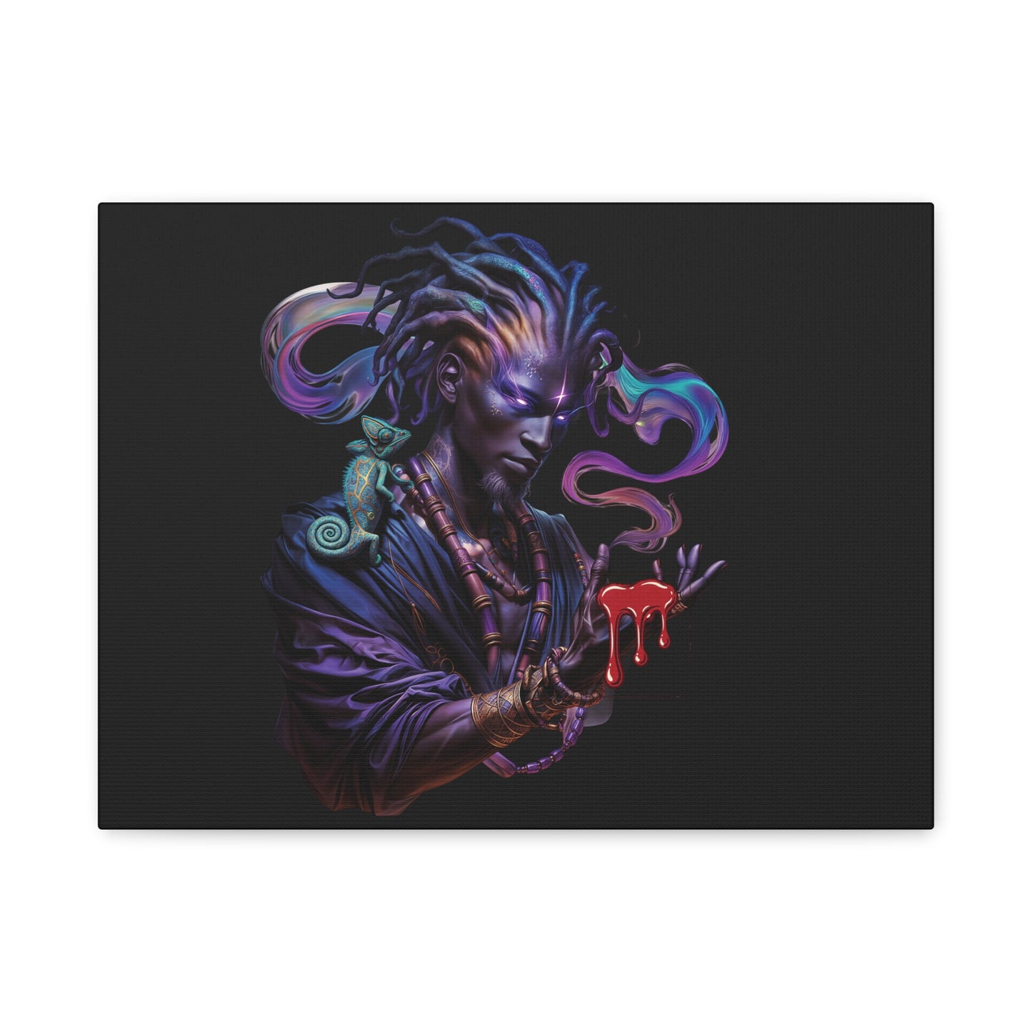 Mystic Sorcerer Canvas Print — Dark Fantasy Wall Art