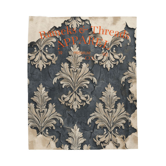Vintage pattern Velveteen Plush Blanket