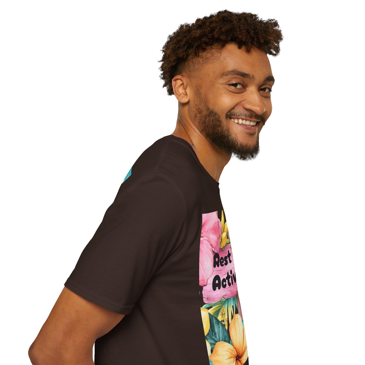 T-Shirt — "Rest Mode Activated" Floral Beach Graphic Tee