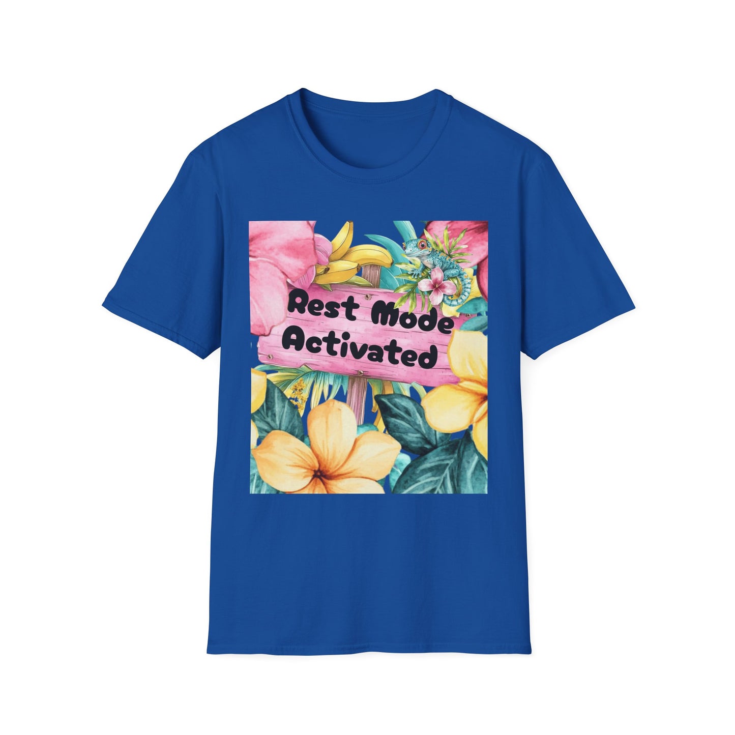 T-Shirt — "Rest Mode Activated" Floral Beach Graphic Tee