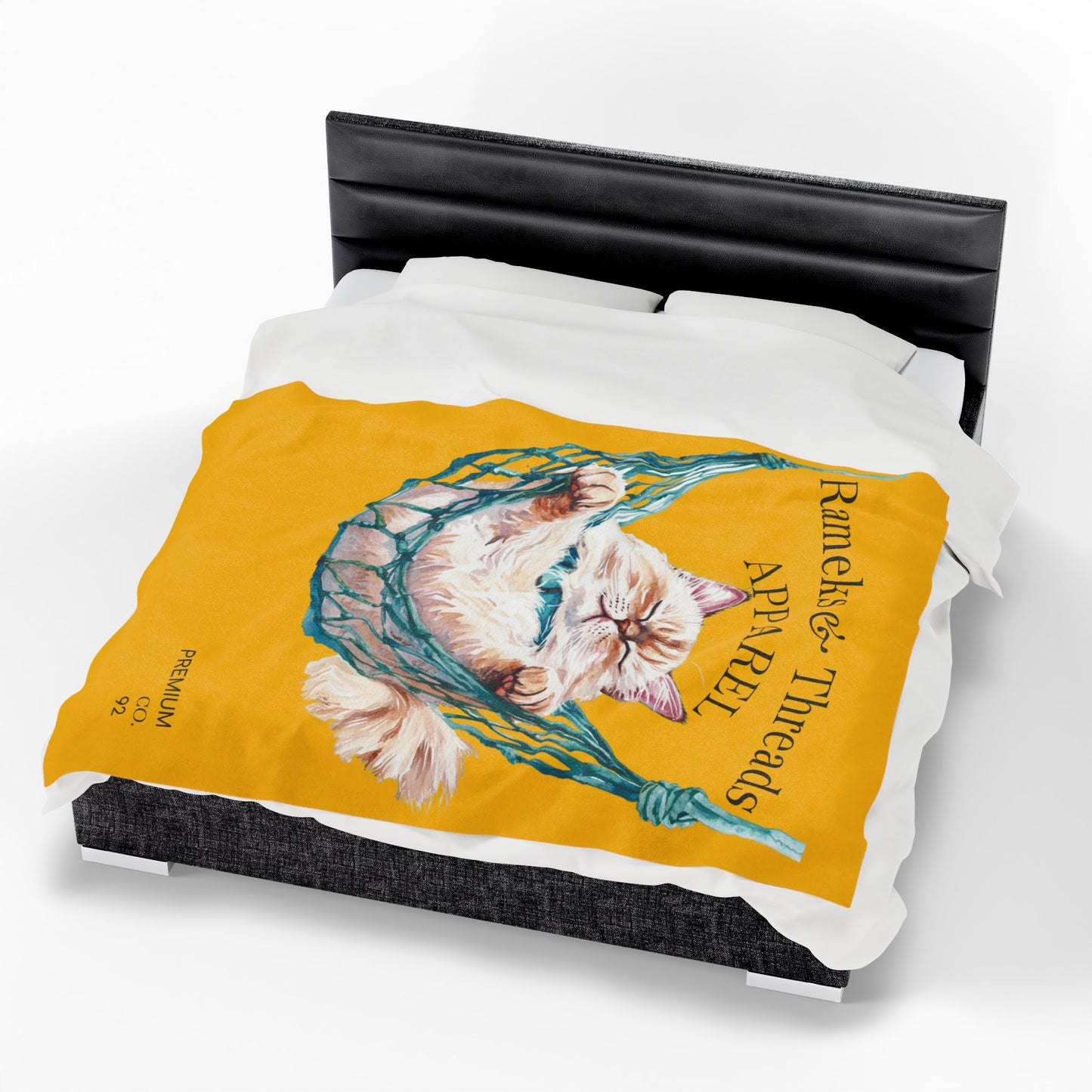 Cute Cat Lovers Cozy Velveteen Plush Blanket,